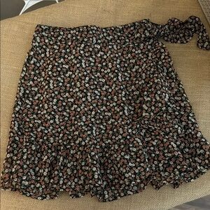 Hollister Black Floral Skirt